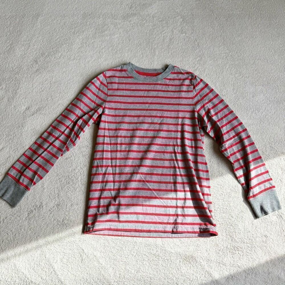 Cat & Jack Grey with Red Stripes Longsleeved T-shirt